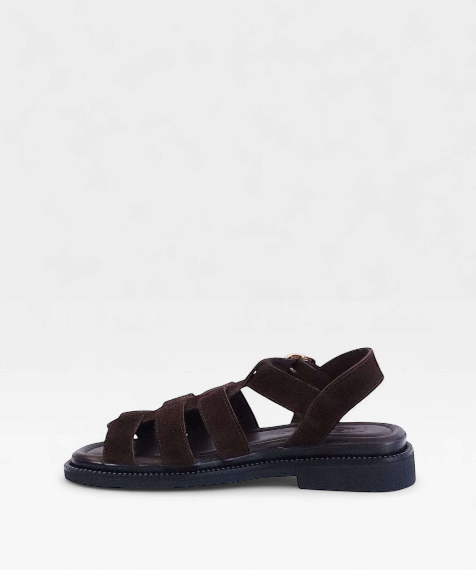 BROWN SUEDE  TWIST SS26 STRAPPY