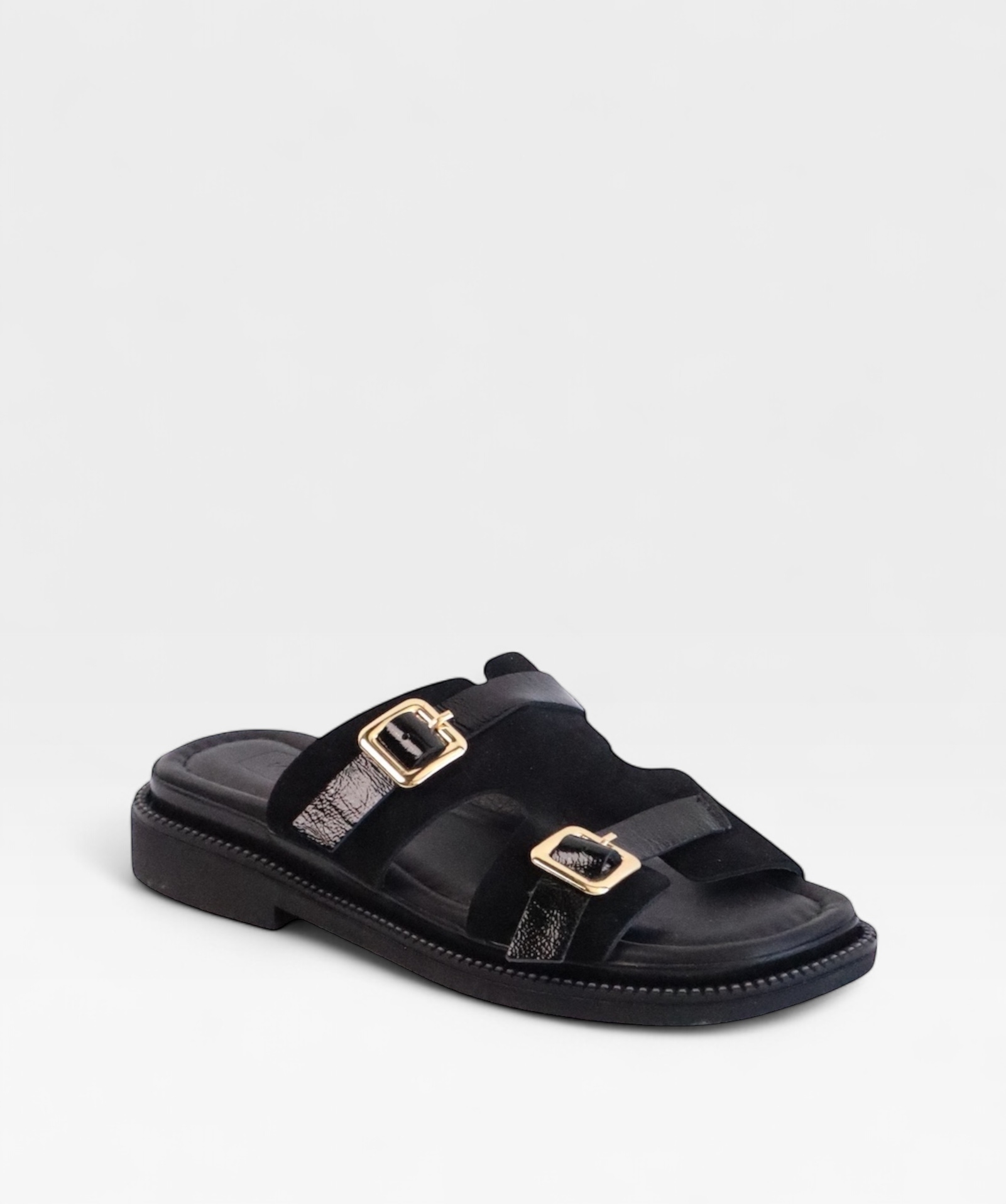SUEDE BLACK TWIST SS26 DOUBLEBUCKLE