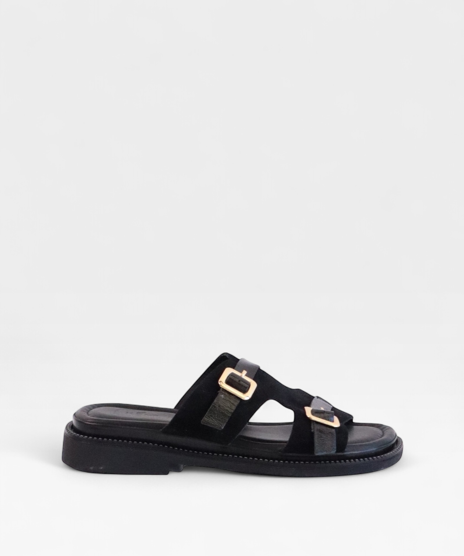 SUEDE BLACK TWIST SS26 DOUBLEBUCKLE