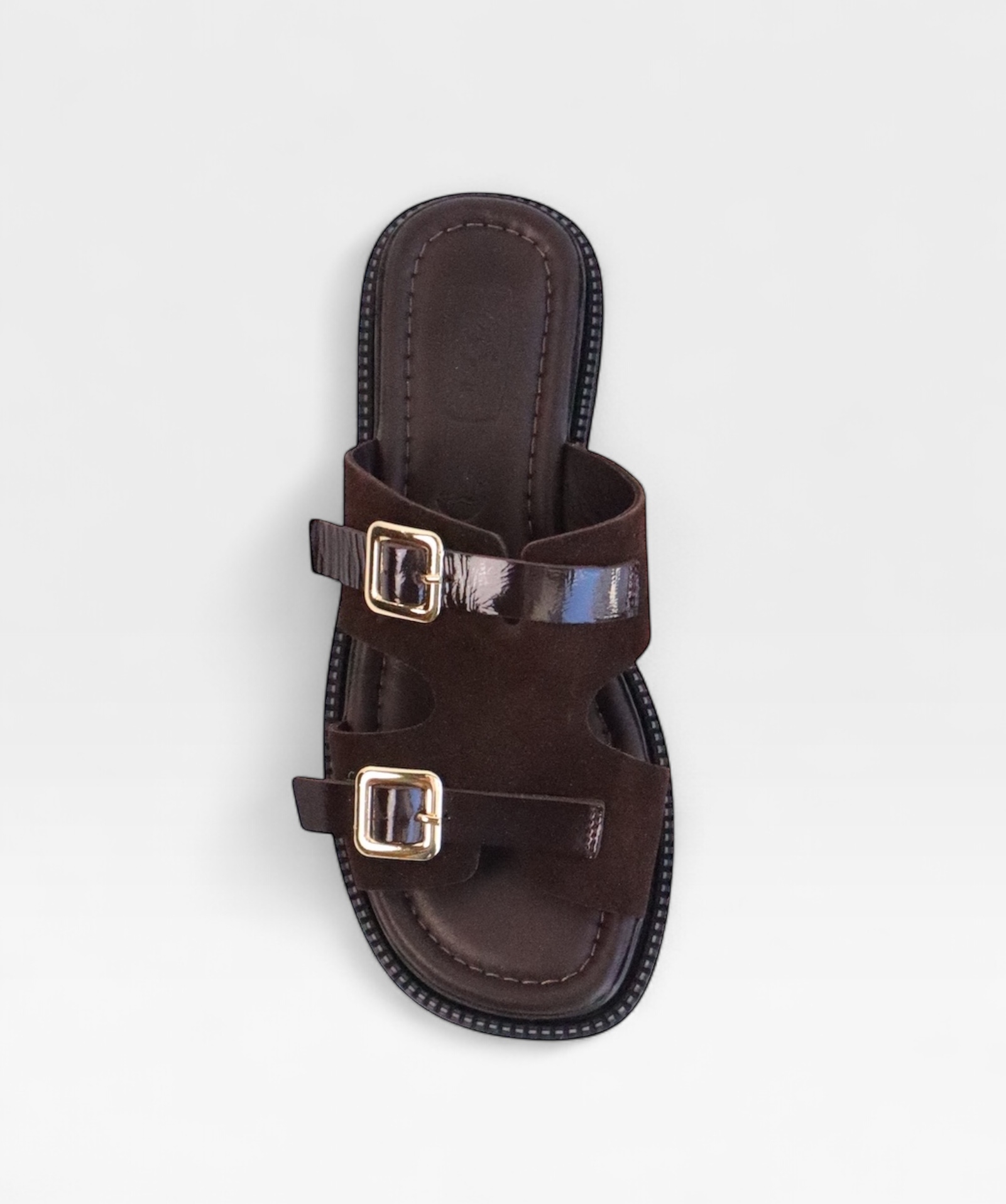 SUEDE BROWN TWIST SS26 DOUBLEBUCKLE