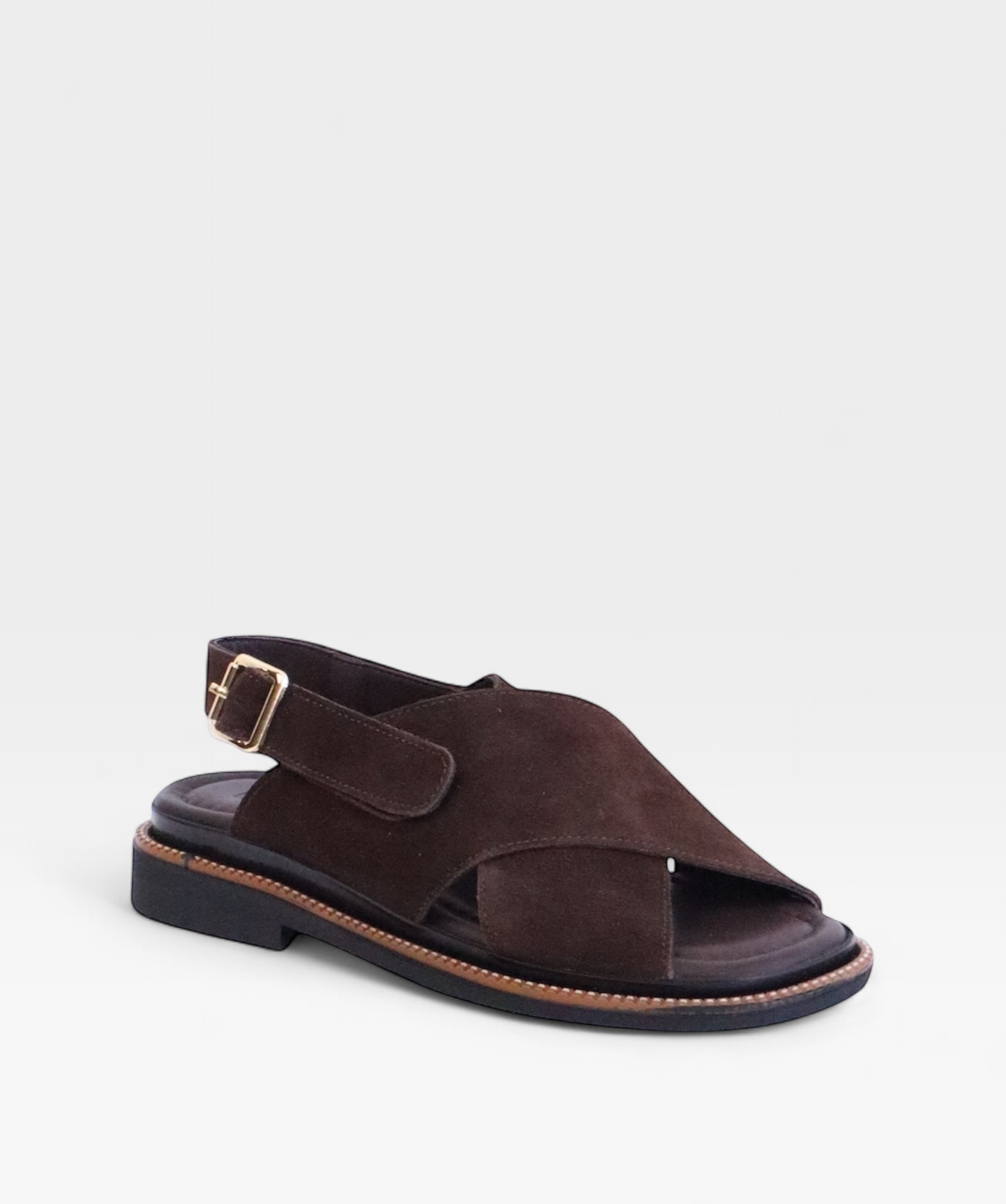 BROWN SUEDE  TWIST SS26 CROSS
