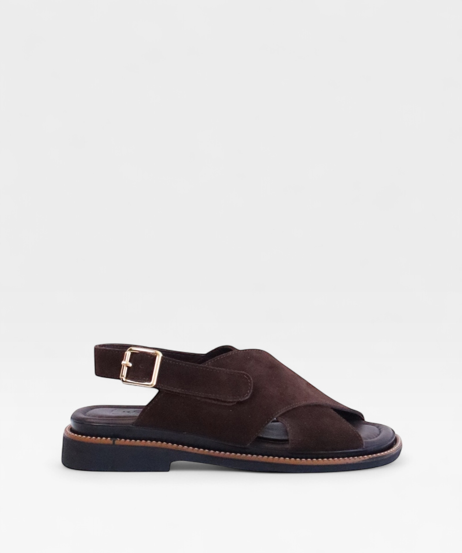 BROWN SUEDE  TWIST SS26 CROSS