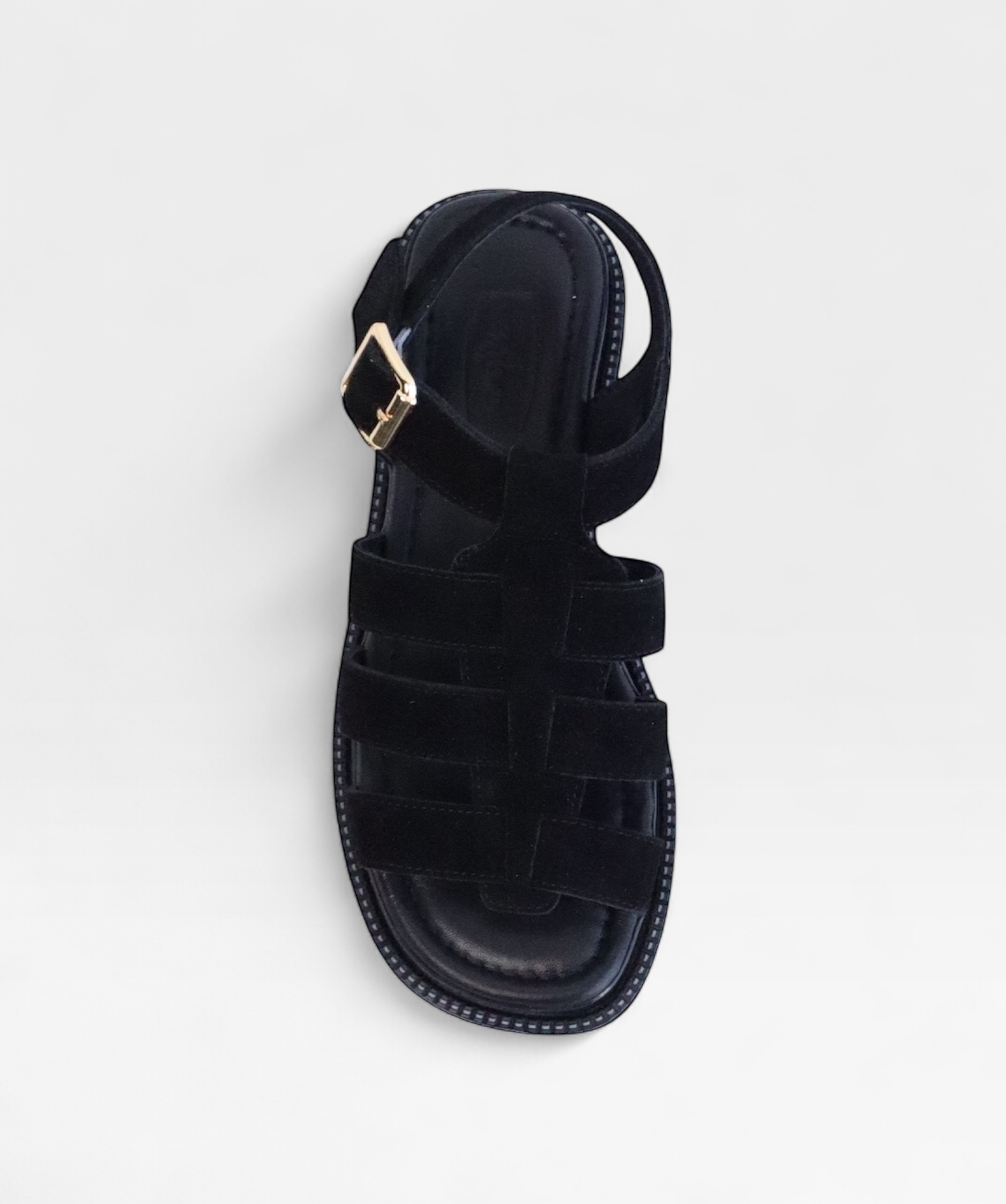 SUEDE BLACK TWIST SS26 STRAPPY