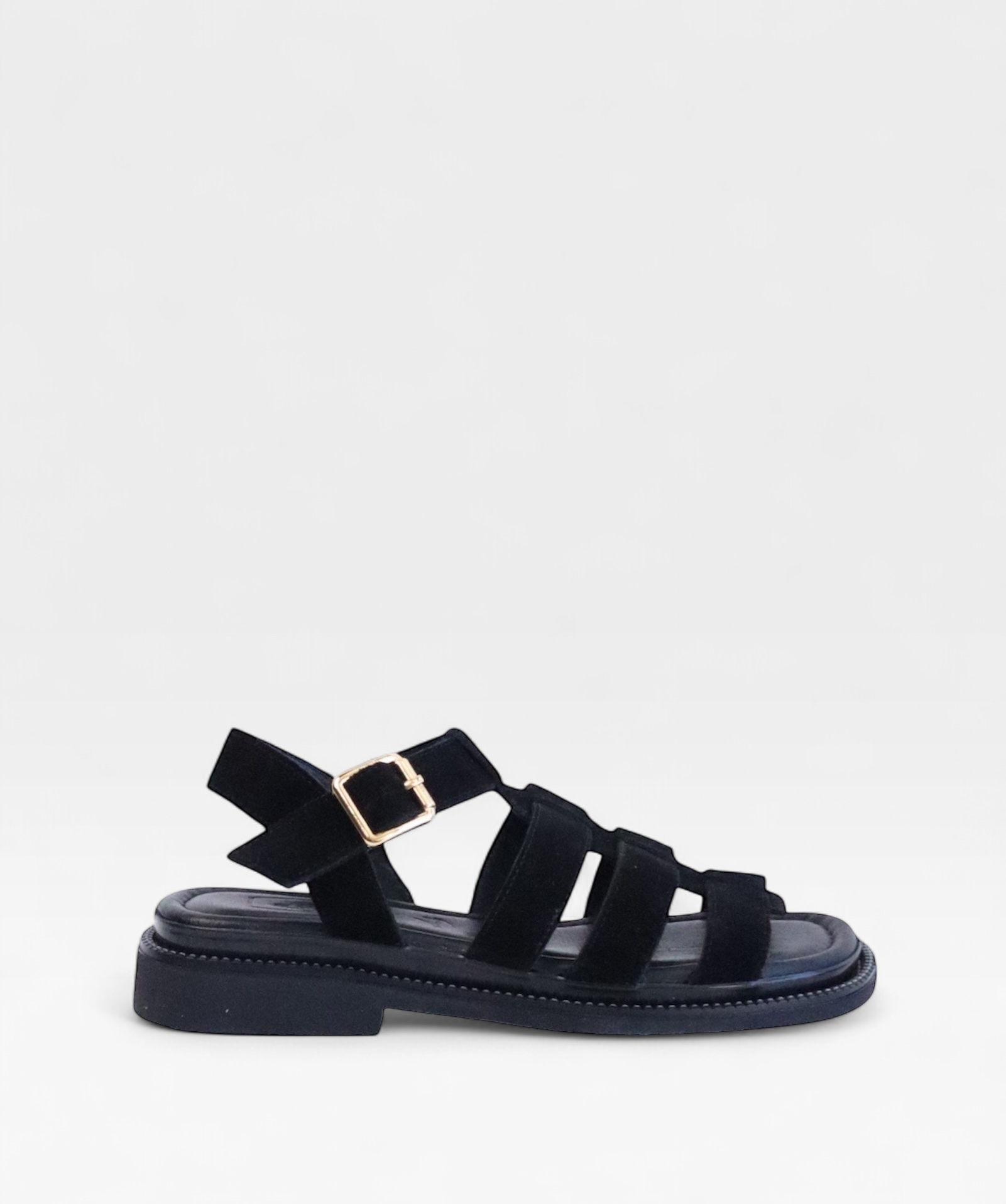 SUEDE BLACK TWIST SS26 STRAPPY