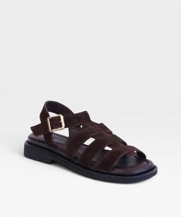 BROWN SUEDE  TWIST SS26 STRAPPY