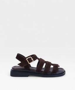 BROWN SUEDE  TWIST SS26 STRAPPY