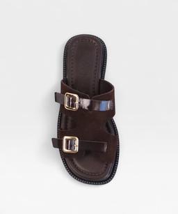 SUEDE BROWN TWIST SS26 DOUBLEBUCKLE