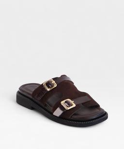 SUEDE BROWN TWIST SS26 DOUBLEBUCKLE