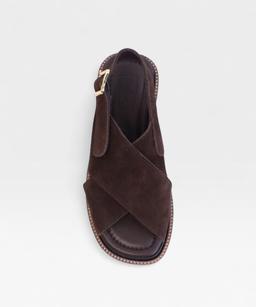 BROWN SUEDE  TWIST SS26 CROSS