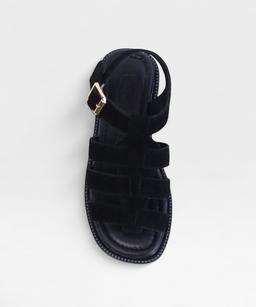 SUEDE BLACK TWIST SS26 STRAPPY