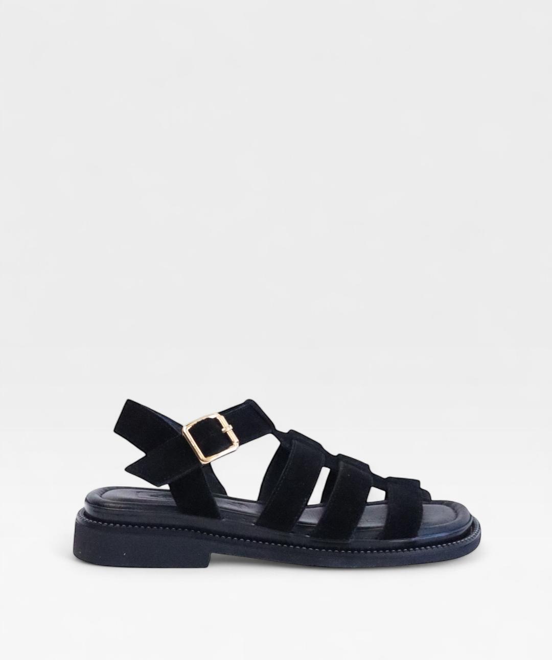 SUEDE BLACK TWIST SS26 STRAPPY